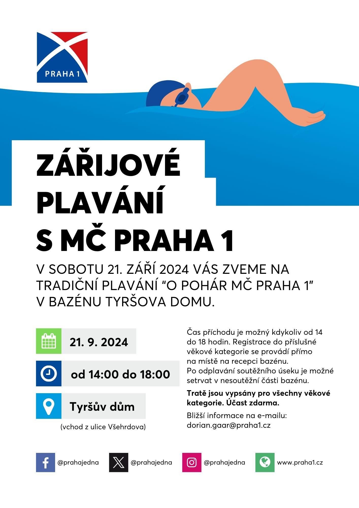Zářijové plavání s MČ Praha 1