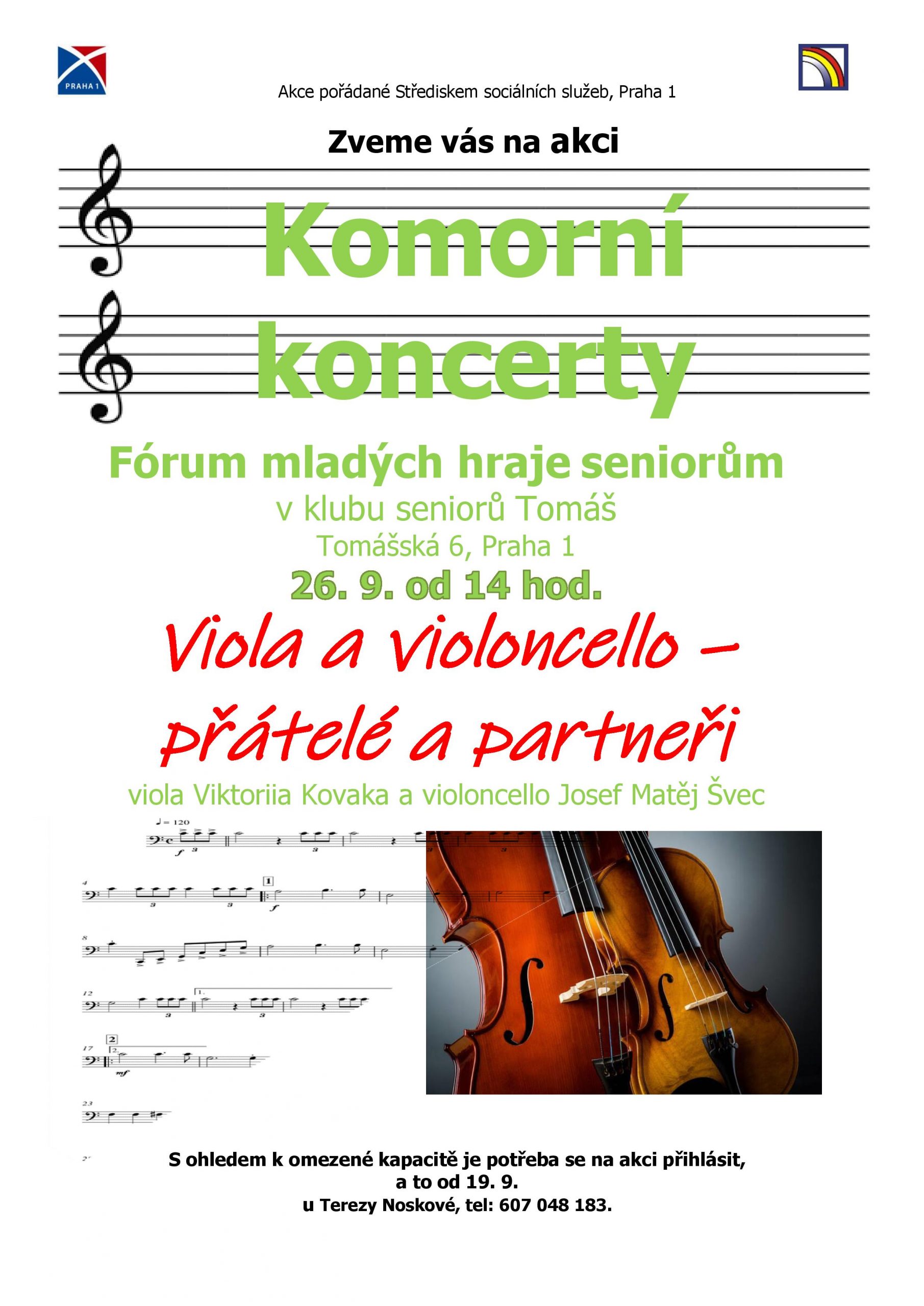 Fórum mladých hraje seniorům - Viola a violoncello (přátelé a partneři)