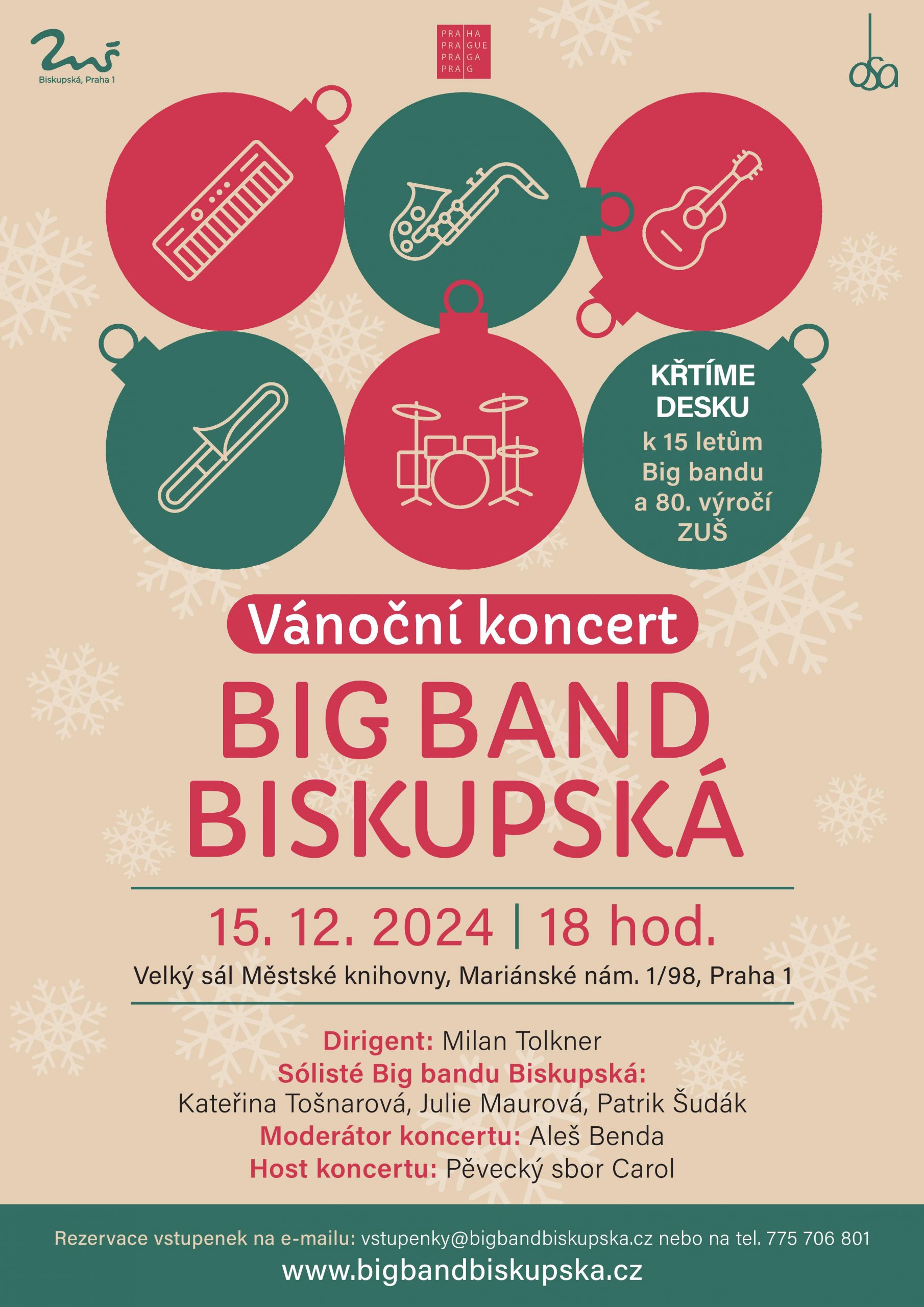 Tradiční Vánoční koncert Big Bandu Biskupská