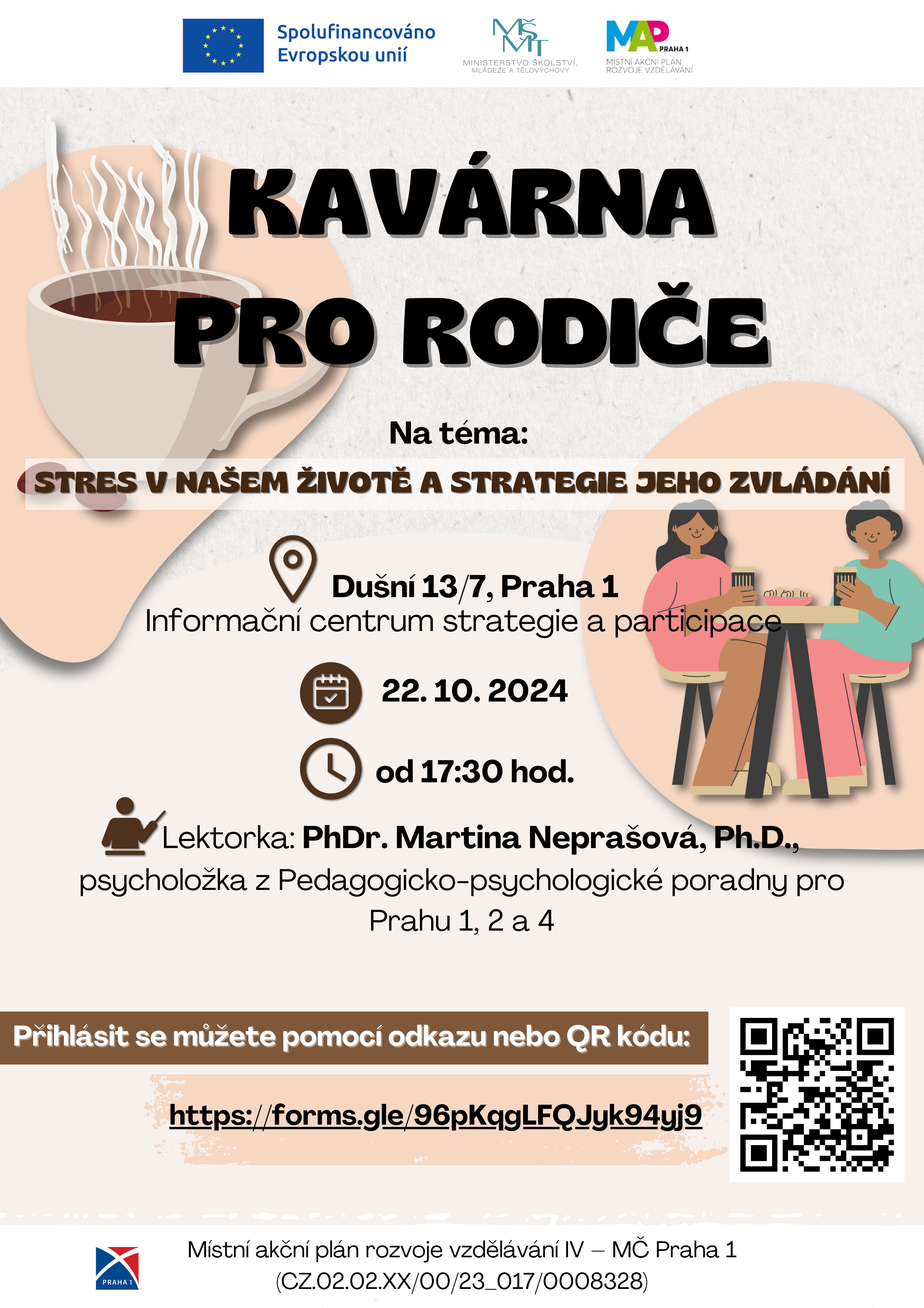 Kavárna pro rodiče - Stres v našem životě a strategie jeho zvládání