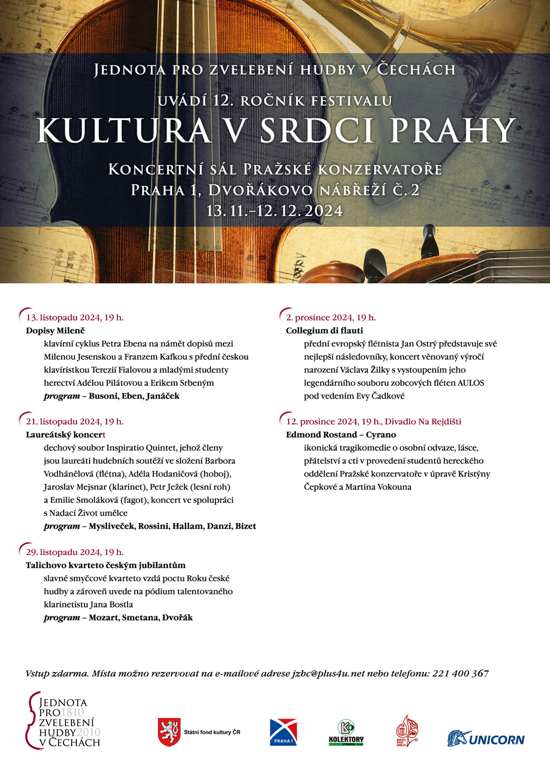 12. ročník festivalu Kultura v srdci Prahy - Tradiční Lauerátský koncert