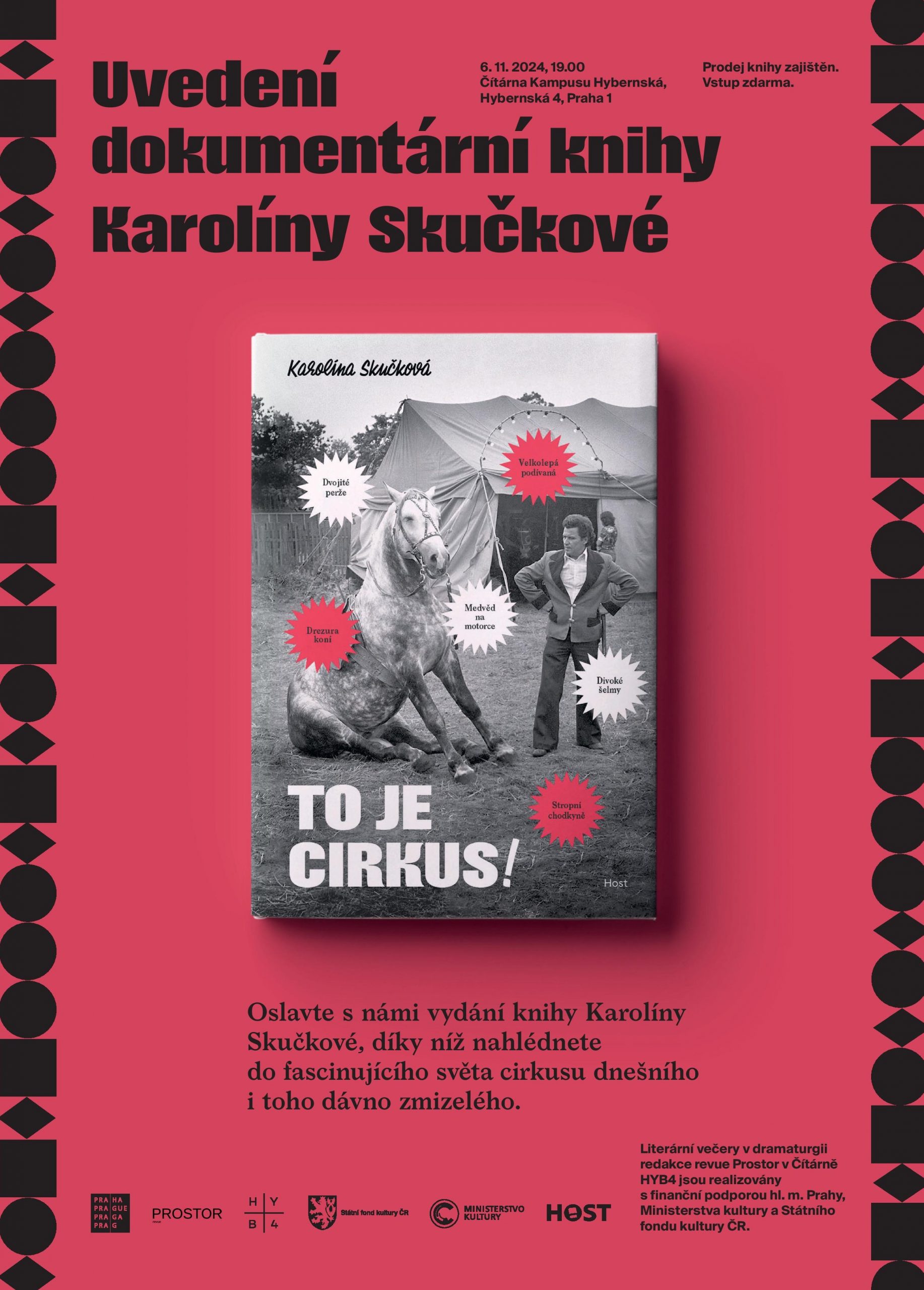 Křest knihy To je cirkus! v Čítárně Kampusu Hybernská