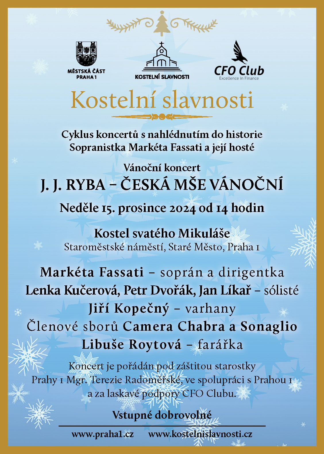 Prosincový koncert "Česká mše vánoční" z cyklu Kostelních slavností