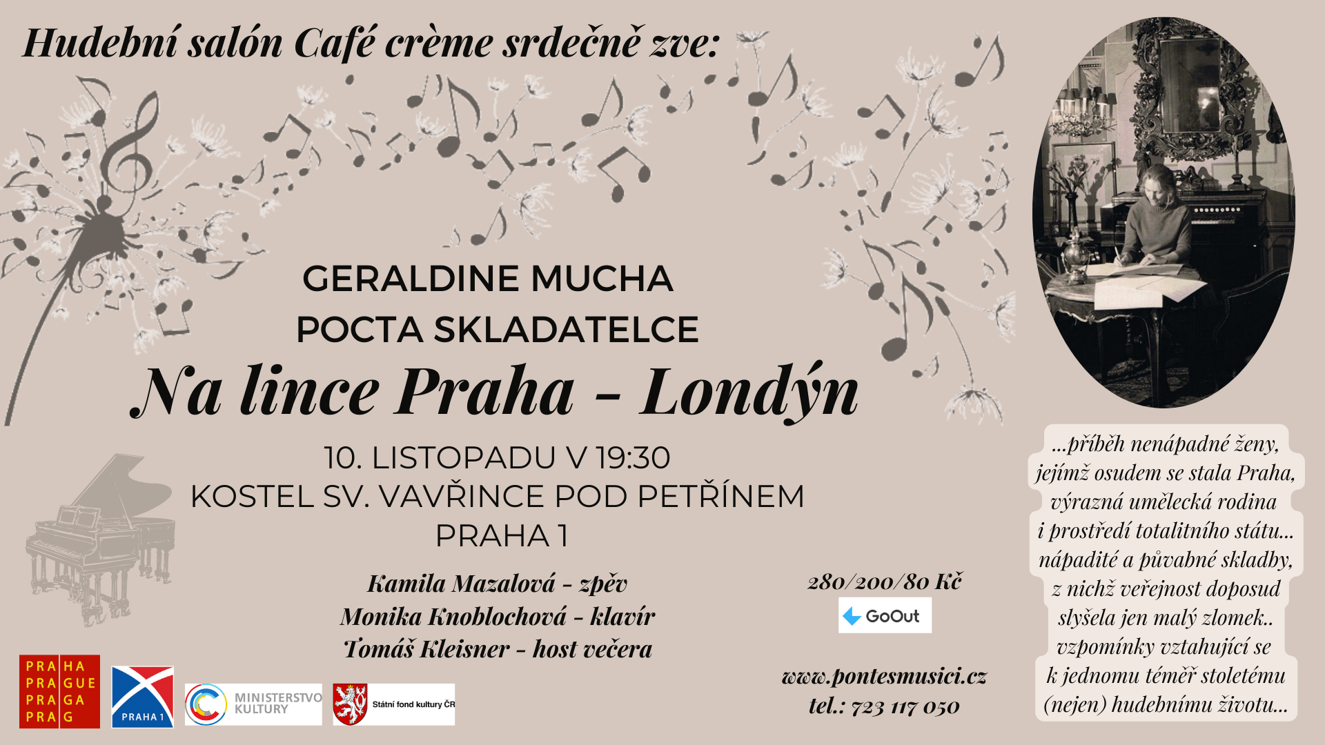 Na lince Praha - Londýn - Hudební salón v Café créme