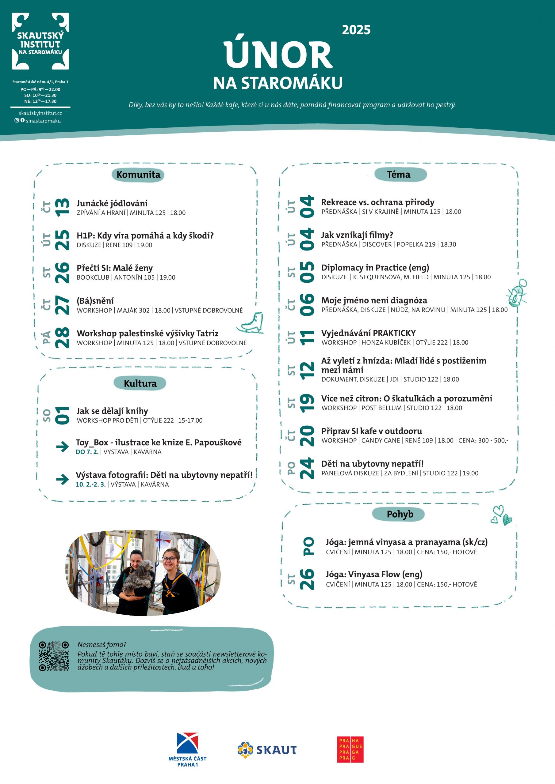 Skautský Institut na Staroměstském náměstí na únor 2025