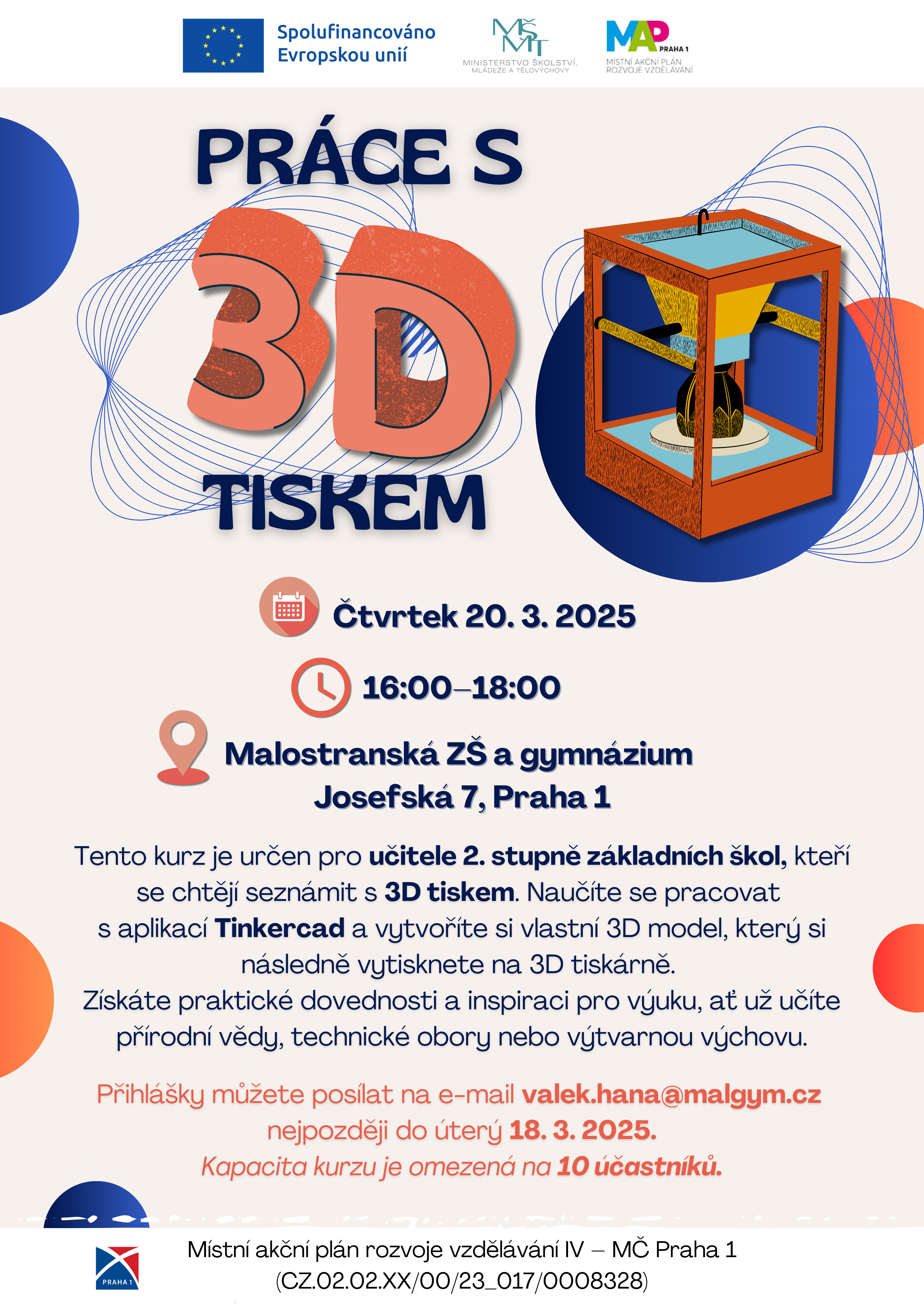 Práce s 3D tiskem pro učitele